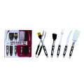 6pcs BBQ set with cleaning brush
