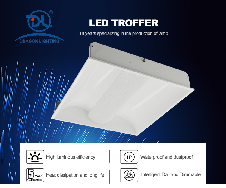 New 30W led troffer lamp PC prisme diffuser troffer retrofit kits led light fixture