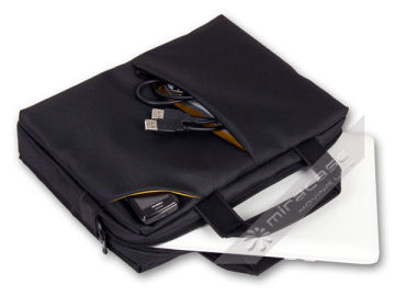 Personalized Black Premium Jacquard 10 Inch Netbook Carry Bag And Messenger Bag