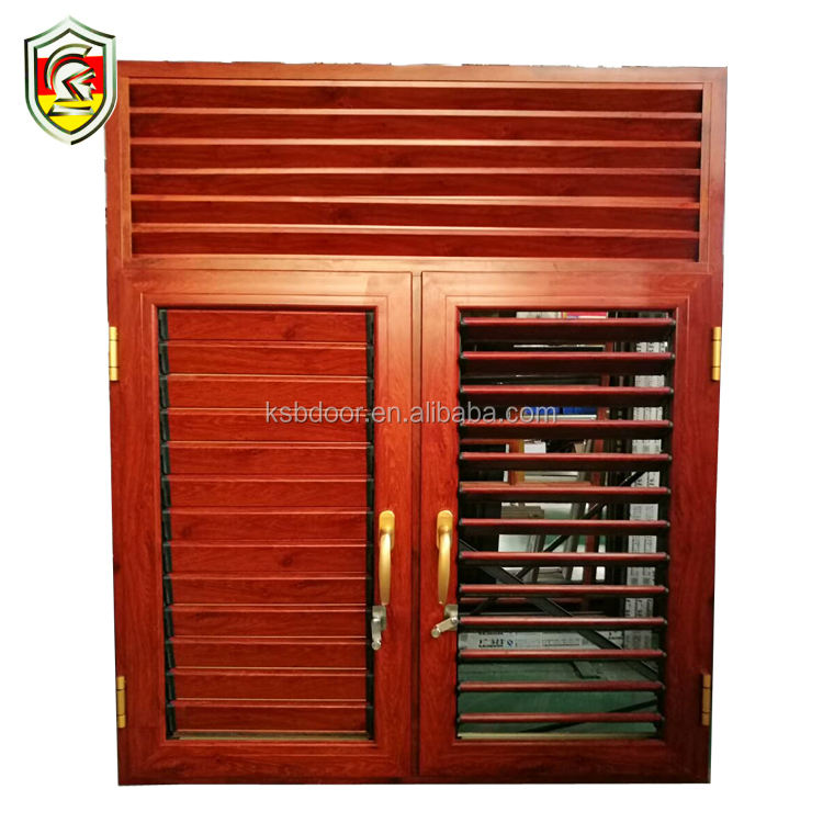Modern residential exterior front house aluminium profile louver triangle window