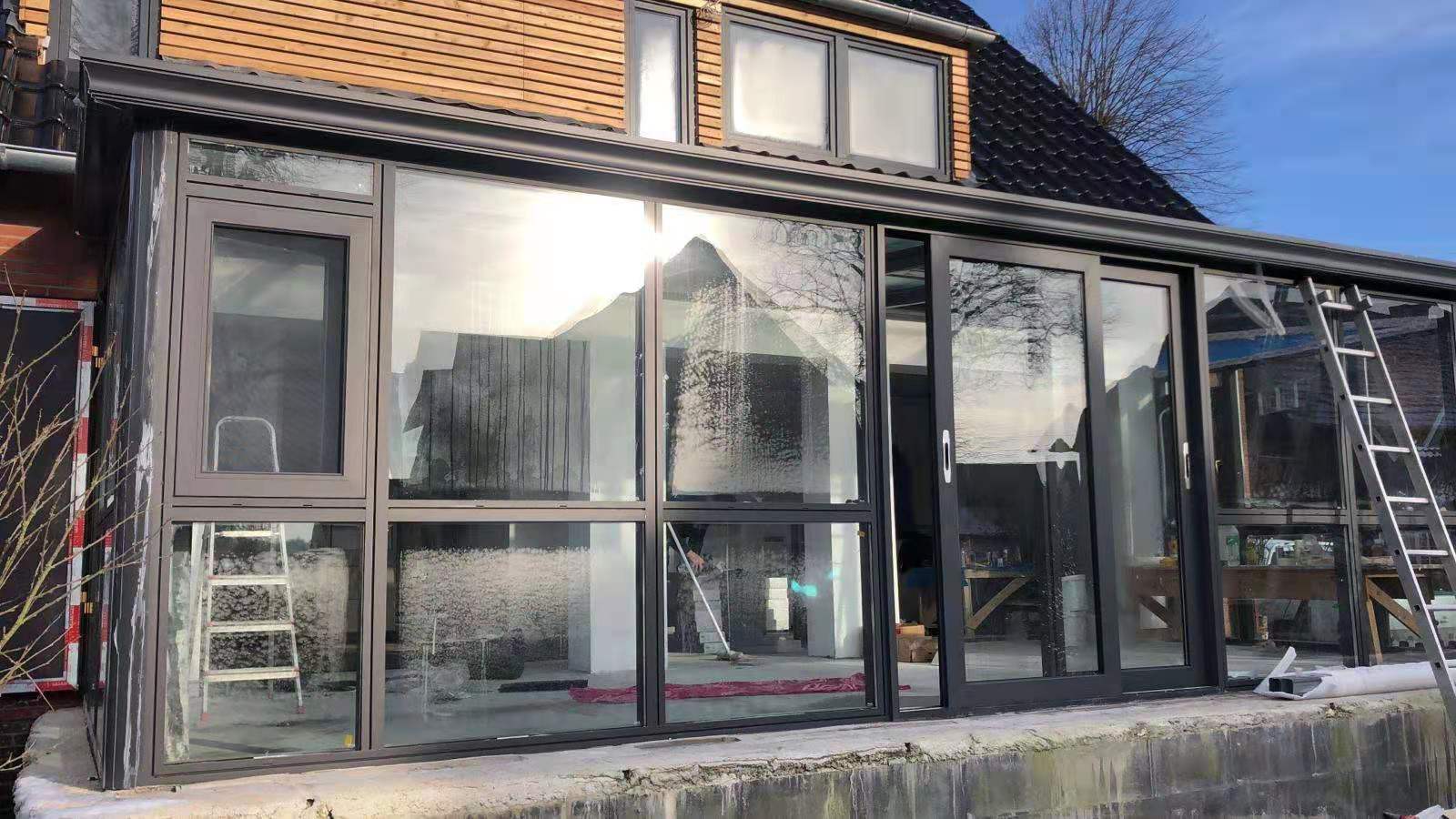 Thermal break Aluminium Frame Glass Enclosure Sunroom Conservatories For Solarium