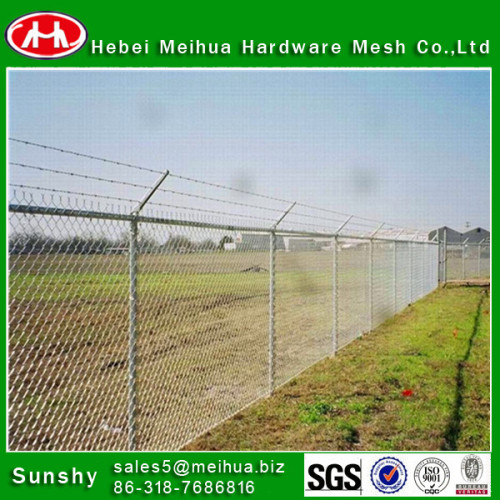 8 gauge galvanized chain link fence top barbed wire