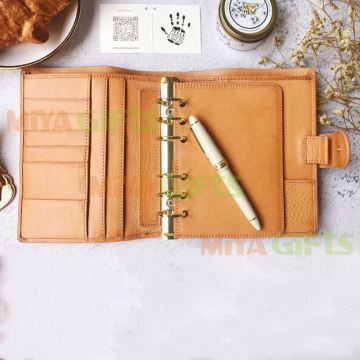 CUSTOM FOIL LOGO DESIGN GENUINE LEATHER CAVIAR DIARY AGENDA COVER