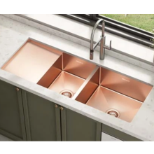 Durable Kitchen Double Sink With Drain Table