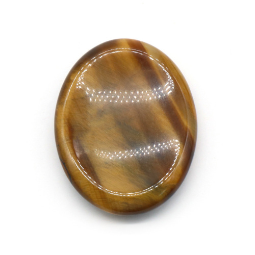 Tigers Eye Thumb Worry Stone Anxiety Healing Crystal Therapy Relief