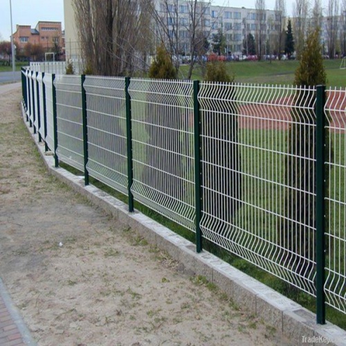 Tanie panele ogrodzeniowe z blachy / recyklingowane plastikowe słupki ogrodzeniowe / zakrzywione spawane ogrodzenie