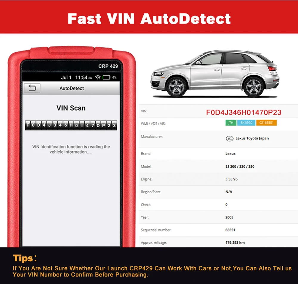 Launch X431 Crp429 Full-System Auto Diagnostic Tool