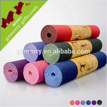 Biodegradable durable wholesale yoga mat / tpe yoga mat