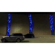 Wasserdichte flexible LED-Maschenvorhang-Bildschirmanzeige im Freien