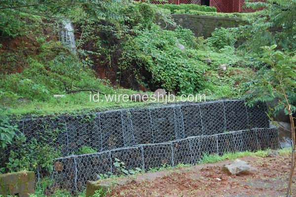 3,5 mm Galvanized Gabion Box untuk River Bank Project