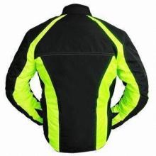 Racing apparel, water-resistant, with removable lining