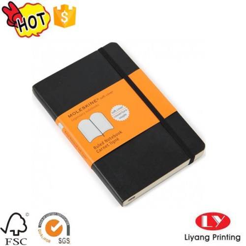 Cuaderno de tapa blanda personalizado para oficina con elástico