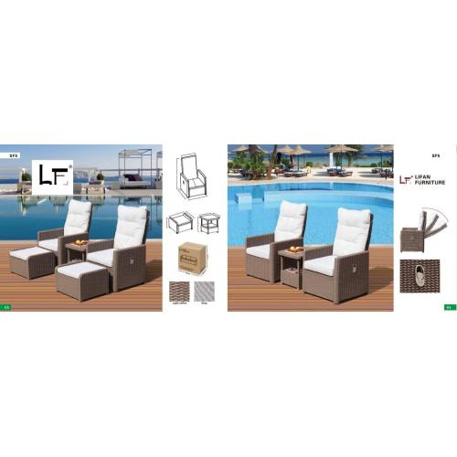 Großhandel Einzelhändler 5pcs Outdoor Garten Rattan Sofa Set