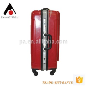 red aluminum frame abs luggage