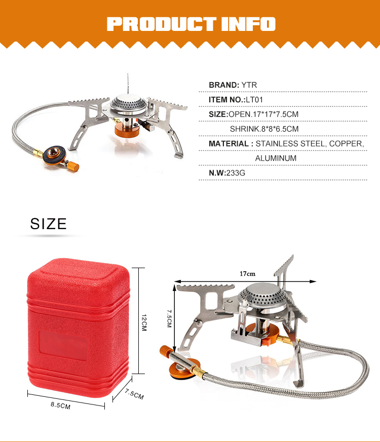 Super quality foldable camping gas stove camping cooking stove