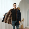 Winter High Quality Mens Parka Jacket Faux Fur