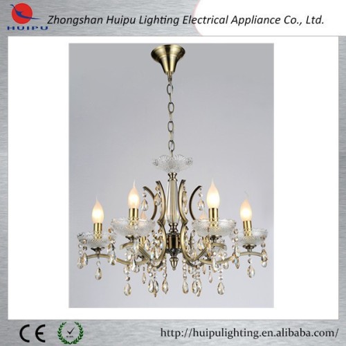 candle ceiling lights fixture /brass K9 crytal chandelier lights /chandelier zhongshan