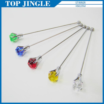 5pcs Novelty Diamond Shape Acrylic Colored Drink Stirrers