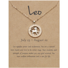 Stylish Gold and Silver Plated Zodiac Sign Necklace Jewelry for Women