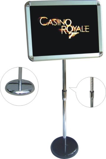 Floor-Standing aluminum adjustable poster frame