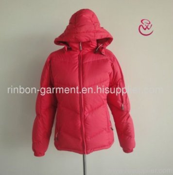 Popular Pink Winter Short Down Jacket For Young Lady.?