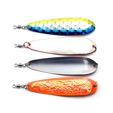 MISTER LURE 110mm colorful hard metal fishing twisted spoon lure boat fishing Spoon Sequin Lure spoon