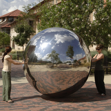 modern city decoration sphere globe sculpture decoration jardin acier