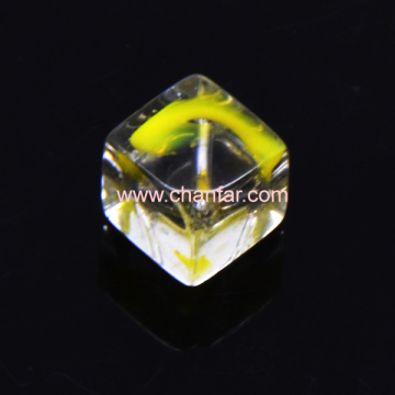 dice shape crystal beads