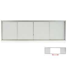 4 panel push pull dry erase writing white boards horizontal sliding whiteboard