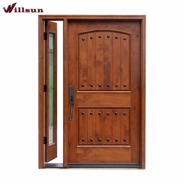 Rectangular Double Entry Door Classical Wrought Iron Door Main Door