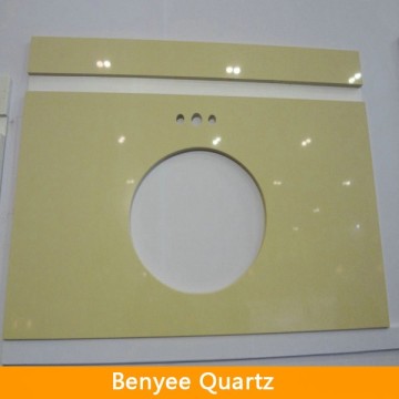 The building material quartz stone beige vanity top