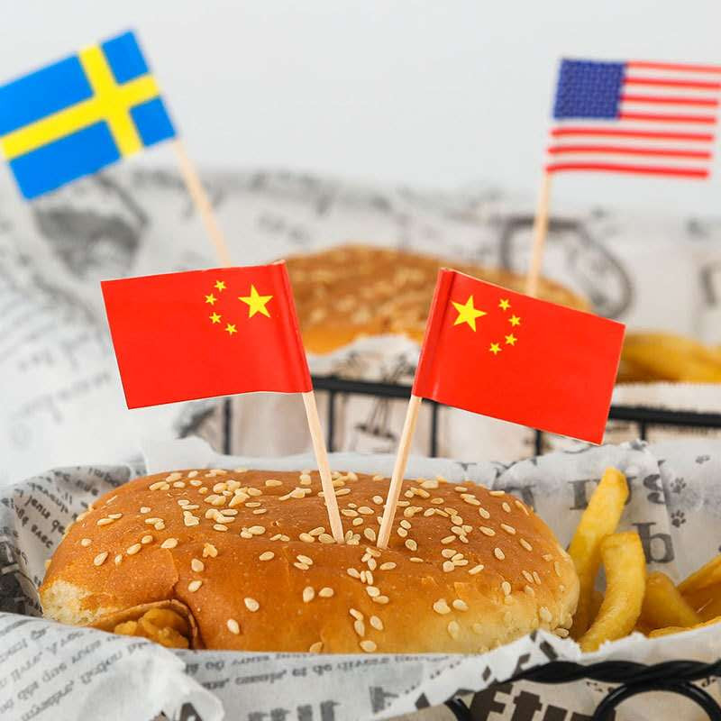 hamburger decoration flag