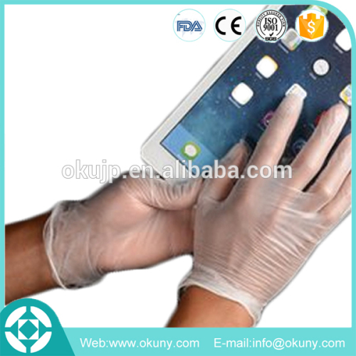 Powder free pvc hand gloves for kitchen use