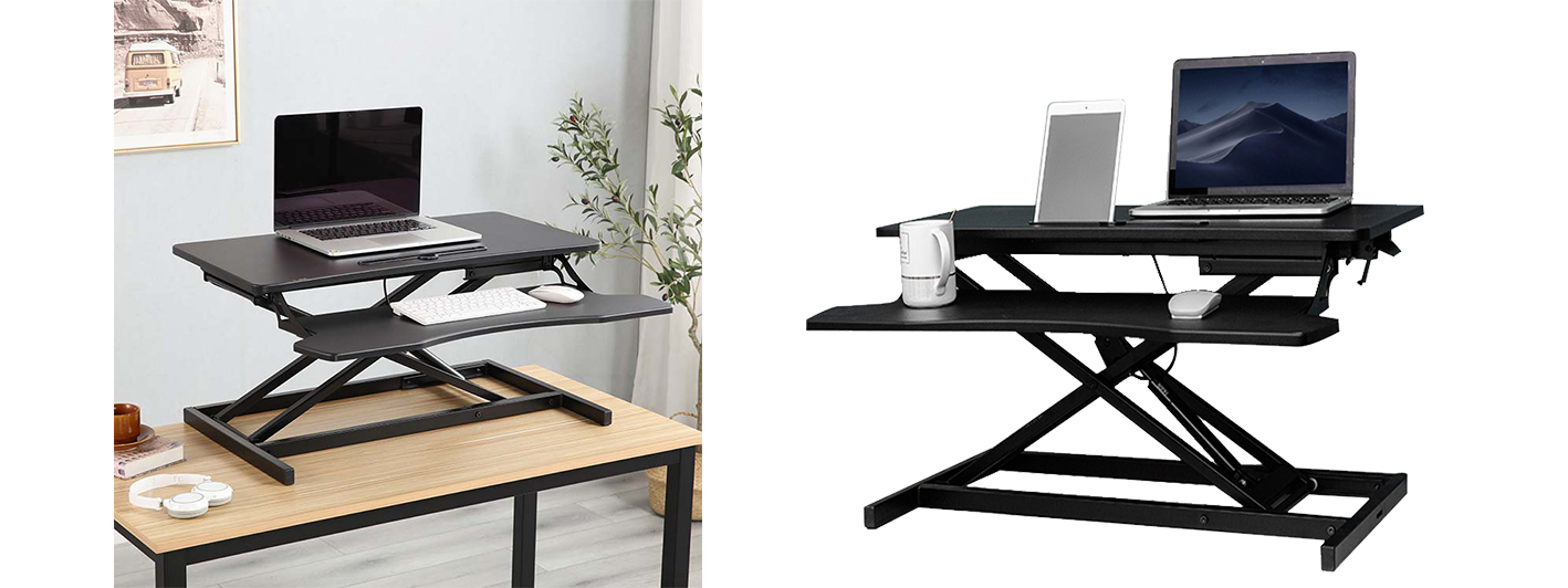 Standing desk converter