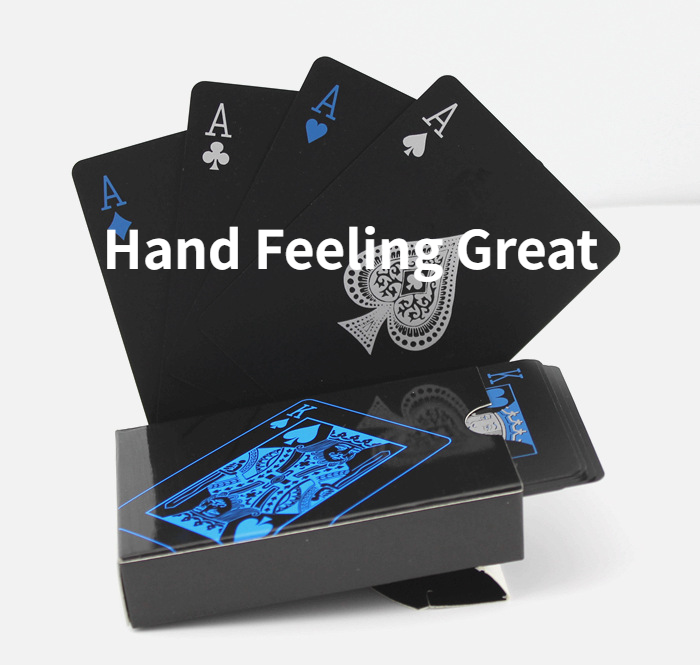 High Quality Plastic PVC Poker Waterproof Black Playing Cards Creative Gift Durable Poker