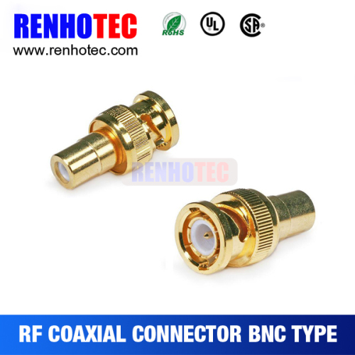 BNC Male to RCA Male Adaptor - Gold Plated