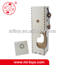 Wooden IQ wine box puzzle