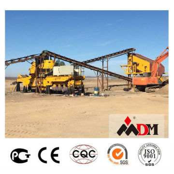 New design portable mounted primary crusher in the gold mine quarry plant peru