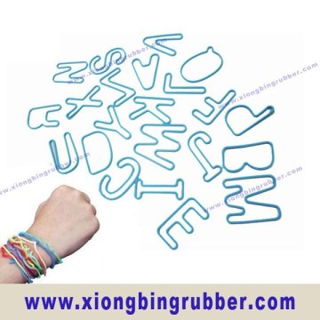 36 alphabet silicone hand bands