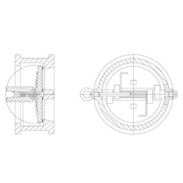 Clapet anti-retour double-plaque gaufrette