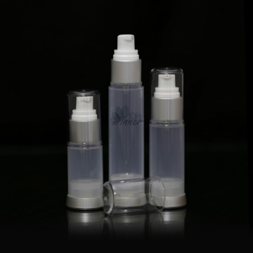 PP airless bottle with lid