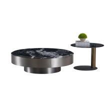 Italian luxury round marble coffee table