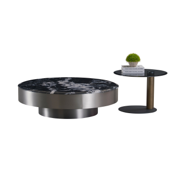 Italian luxury round marble coffee table