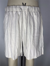 Men's Elastic Waist Striped Capris