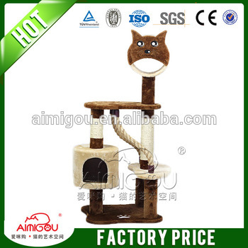 luxury cat tree & cat climbing tree with sisal and plush