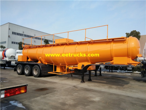 20000L Tri-axle Sulfuric Acid Road Tanker مقطورات