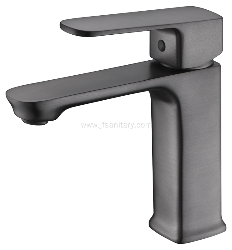 Brass Vanity Faucet With Gray Colour Modern Style