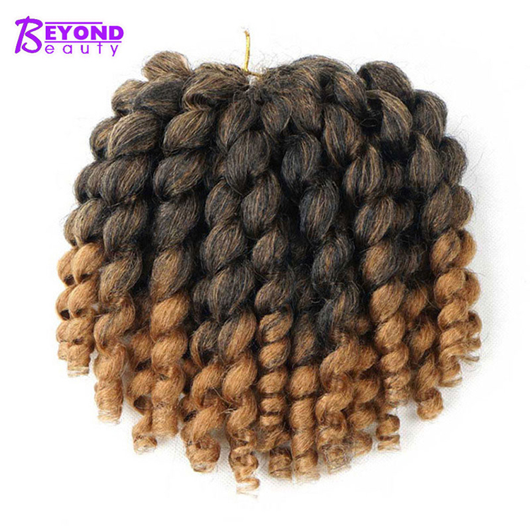 Factory Price Wand Curl Synthetic Hair Twist Braids Marley Afro Bounce Twist Model Jumpy Wand Curl Crochet Braid beauty supply