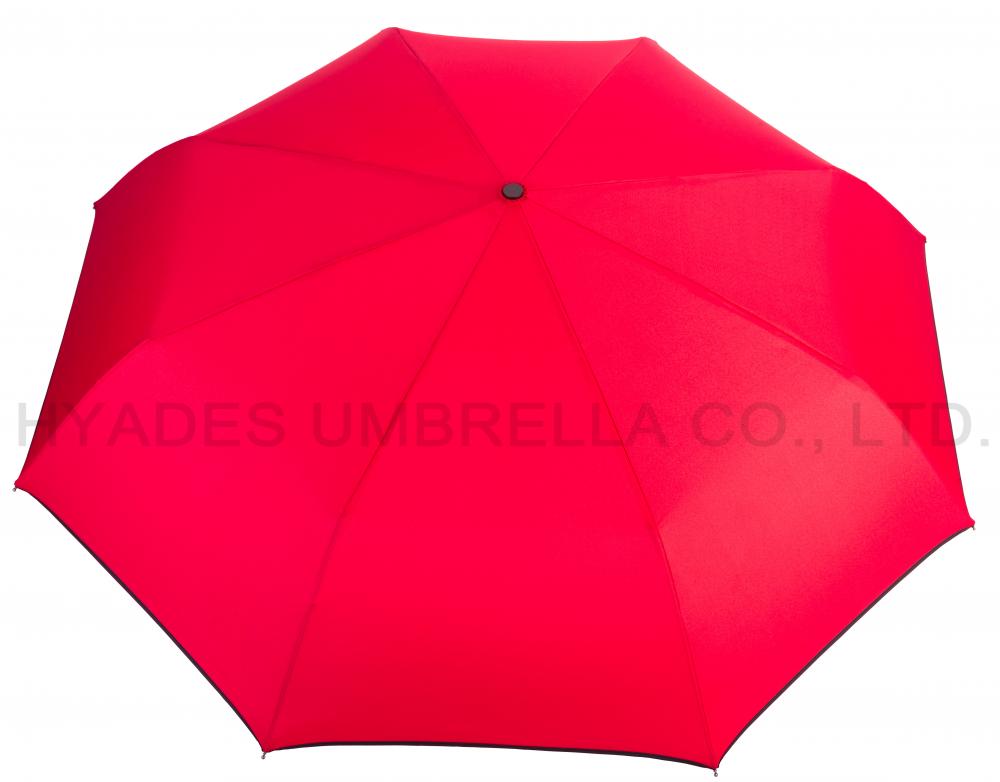 Stark vindtät vanlig färg 3 vikbart paraply