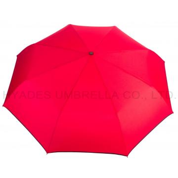 Stark vindtät vanlig färg 3 vikbart paraply